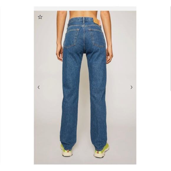 Acne Studios Jeans Womens 25 Dark Blue 1997 Trash Straight Denim Casual Chic - Picture 4 of 16